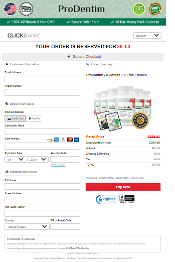 Prodentim order page